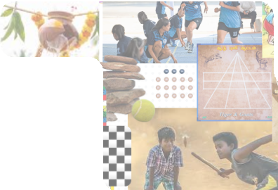 Children playing traditional Tamil games